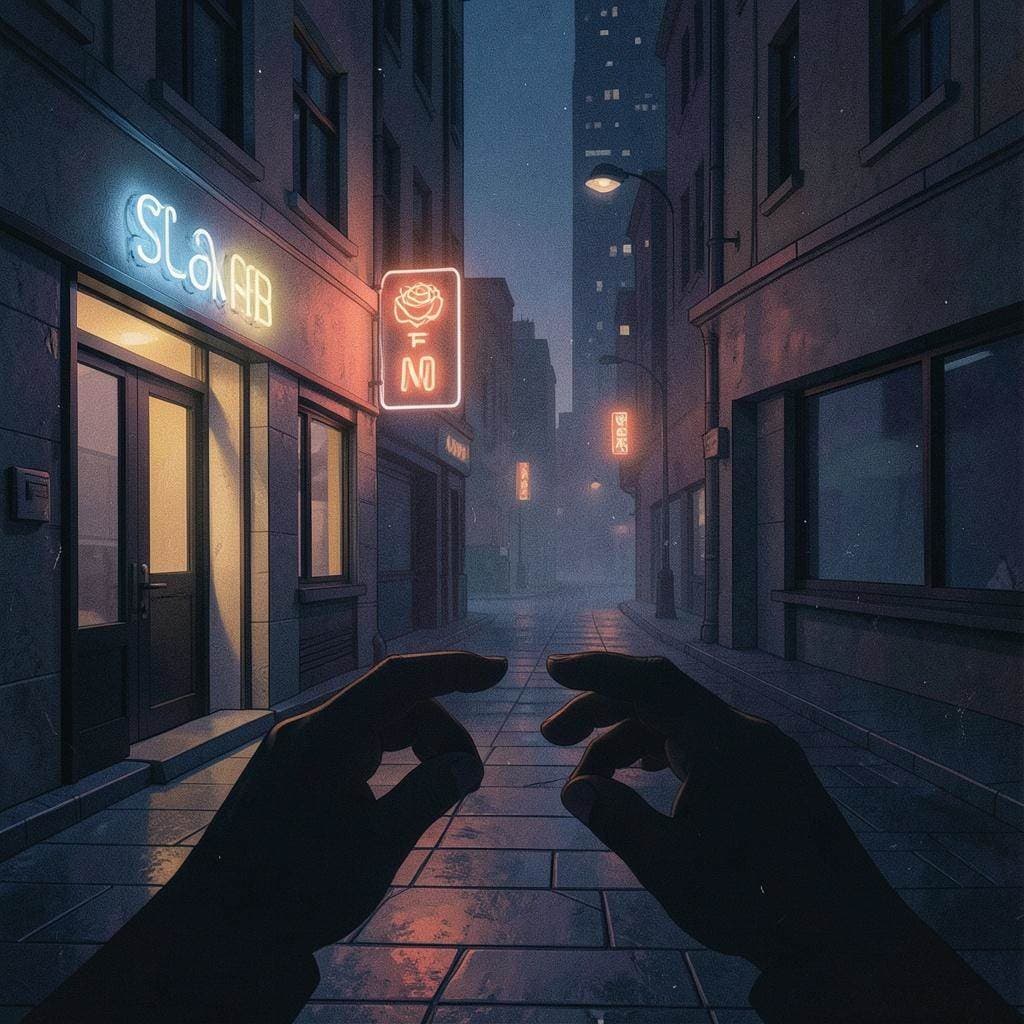 霓虹灯下 - 光头哥 的 AI 原创音乐封面